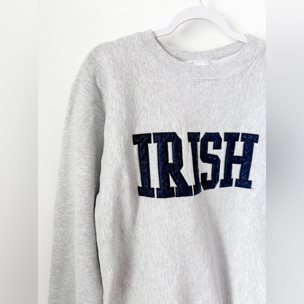 SOLD Vintage 90s Irish Notre Dame Campus Bookstore Crewneck - Picture 2 of 4